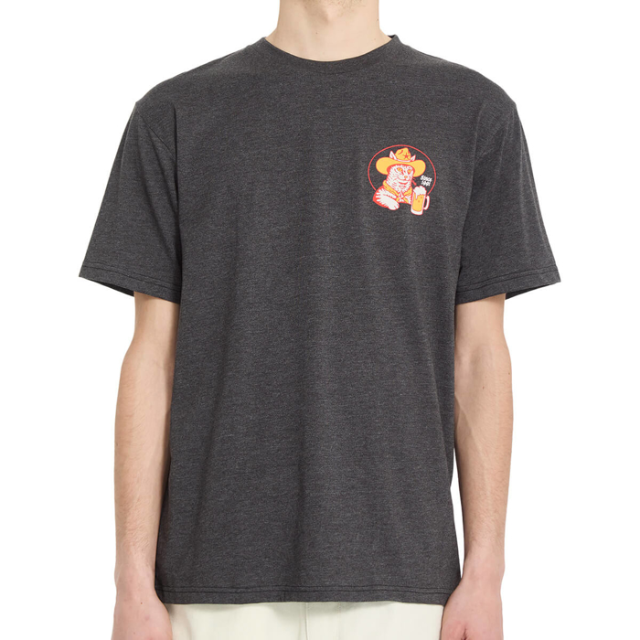 VOLCOM MEOWDY T-SHIRT HEATHER BLACK L