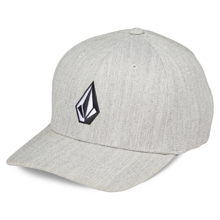 VOLCOM FULL STONE HTHR FLEXFIT HAT GREY VINTAGE S/M