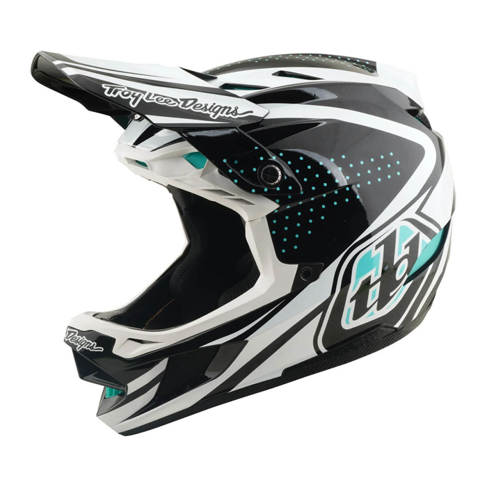 TROY LEE DESIGNS D4 POLYACRYLITE HELMET THE LINE CHARCOAL / WHITE XS