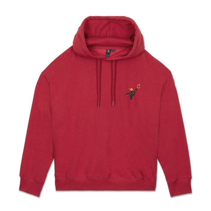 VOLCOM MOOVE ON HOODIE DEEP RED S