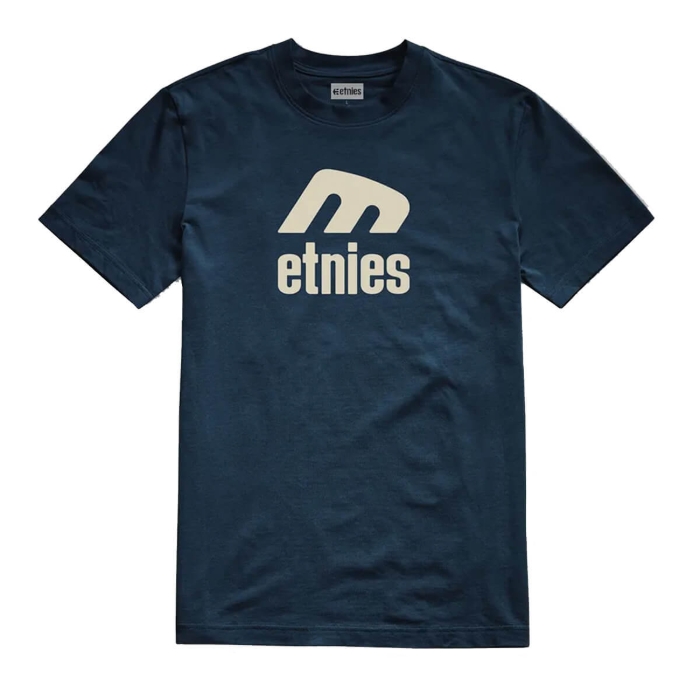 ETNIES ICON E T-SHIRT NAVY/GREY XL