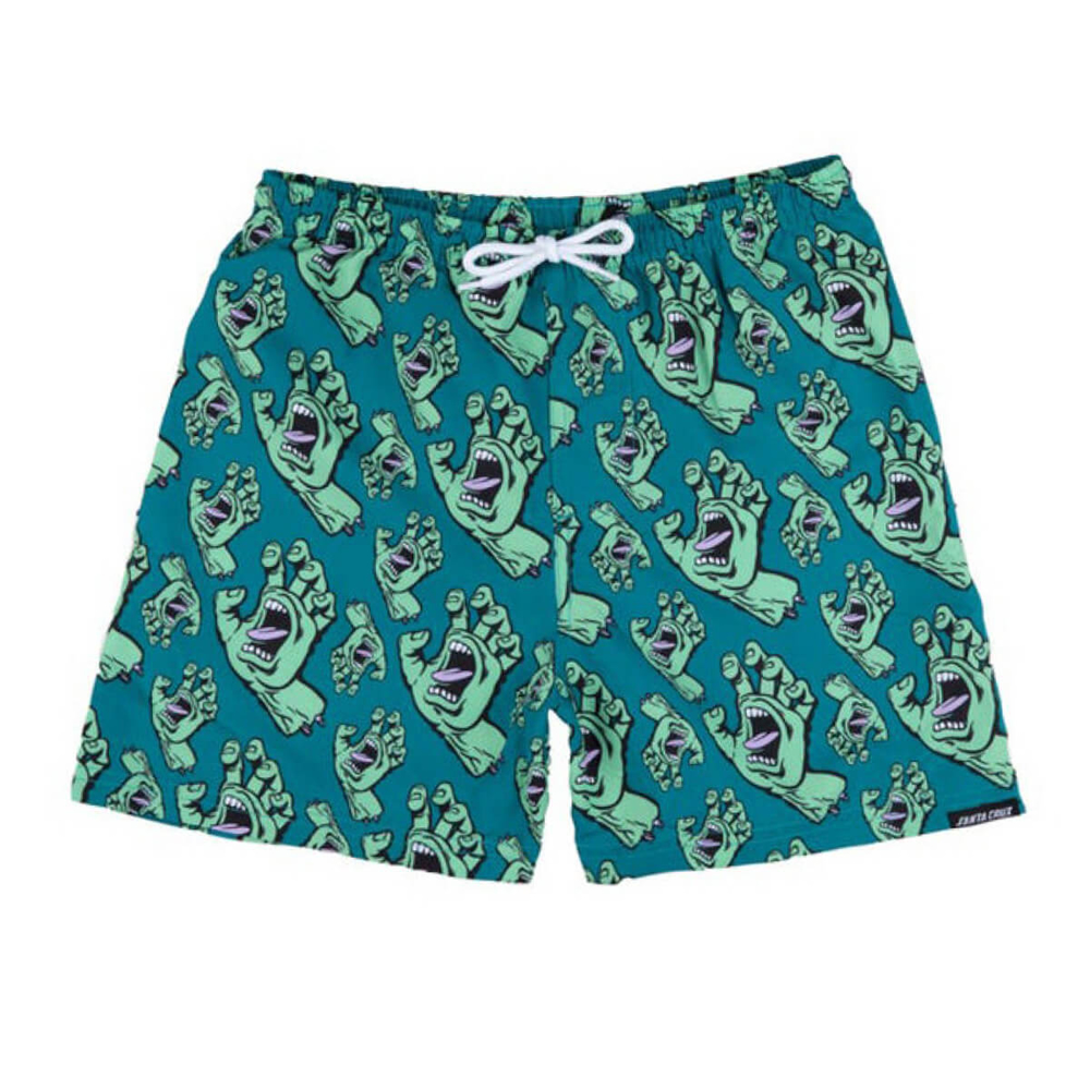 SANTA CRUZ YOUTH HANDS ALL OVER SWIMSHORT TEAL 12-14