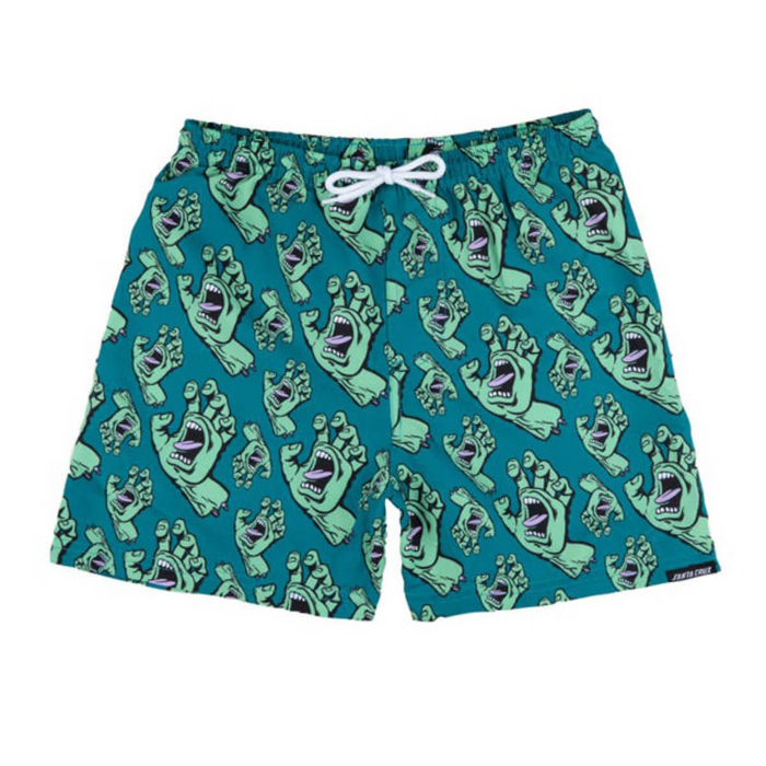 SANTA CRUZ YOUTH HANDS ALL OVER SWIMSHORT TEAL 12-14