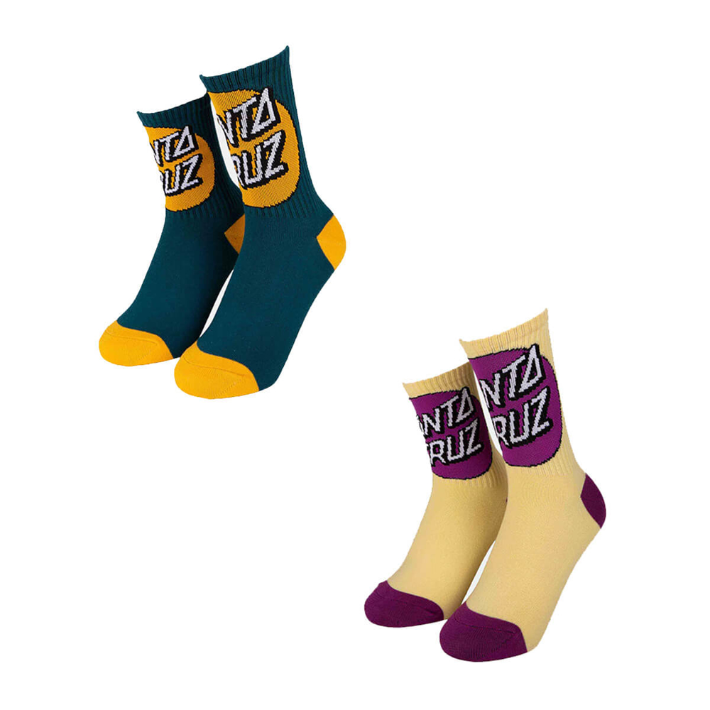 SANTA CRUZ YOUTH OVRSZ OTHER DOT (2PK) GREEN/YELLOW UNI