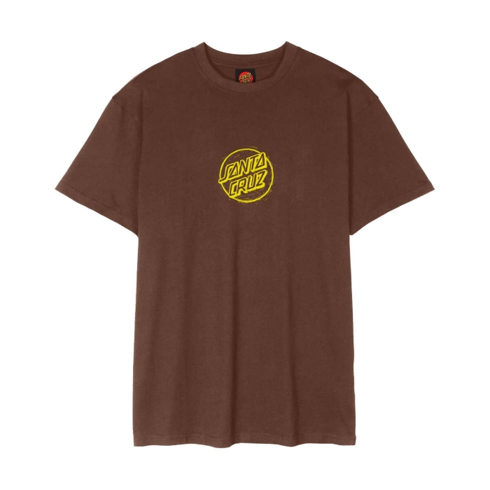 SANTA CRUZ STAMPED OPUS FRONT T-SHIRT COFFEE XL