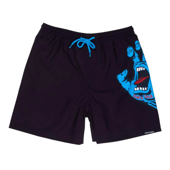 SANTA CRUZ YOUTH SCREAMING HAND SWIMSHORT BLACK 6-8