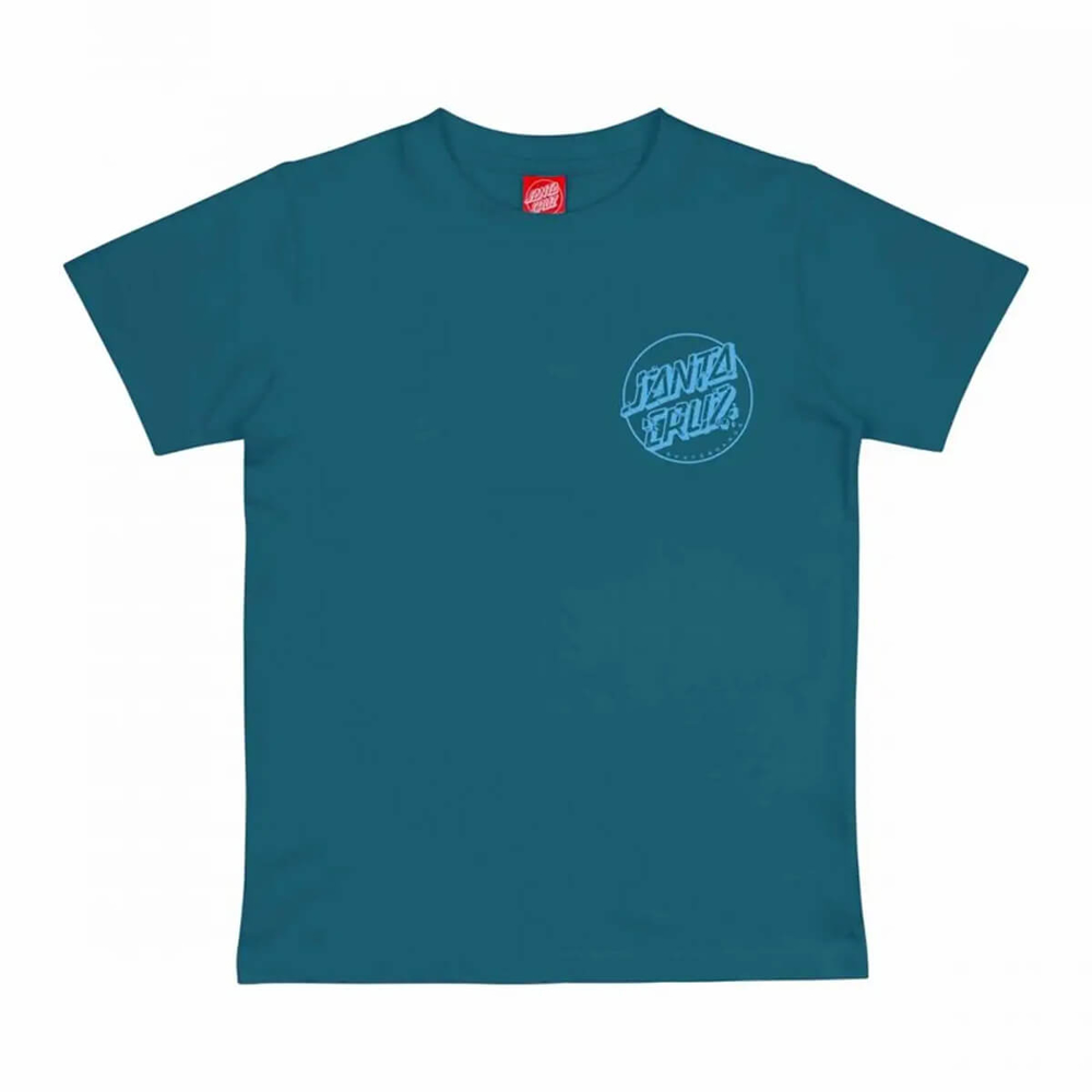 SANTA CRUZ YOUTH ROSKOPP SCREAMING FIVE T-SHIRT TEAL 6-8