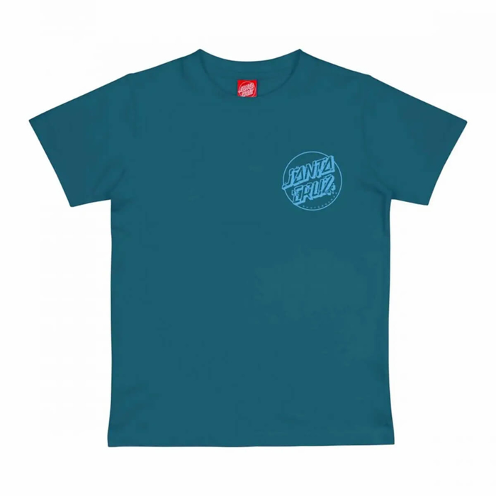 SANTA CRUZ YOUTH ROSKOPP SCREAMING FIVE T-SHIRT TEAL 6-8