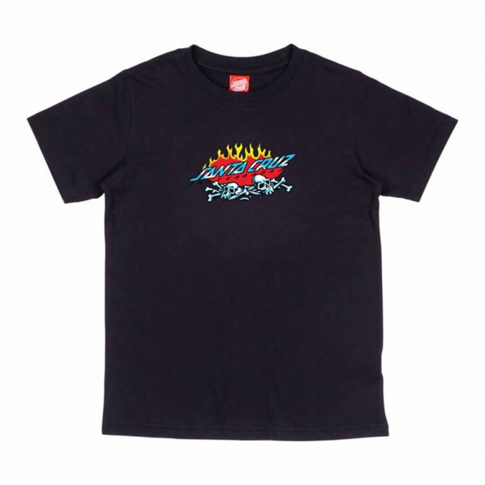 SANTA CRUZ YOUTH SALBA VOODOO PIT FRONT T-SHIRT BLACK 6-8