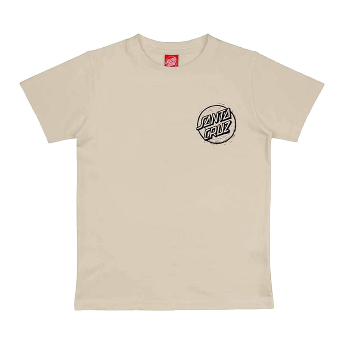 SANTA CRUZ YOUTH STAMPED OPUS CAMO T-SHIRT CHALK 6-8