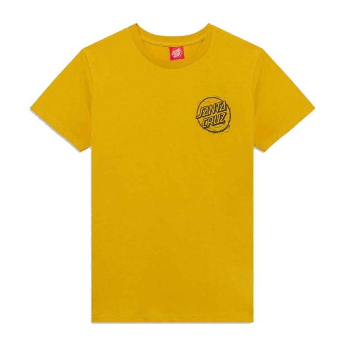 SANTA CRUZ YOUTH STAMPED OPUS CAMO T-SHIRT MUSTARD 6-8