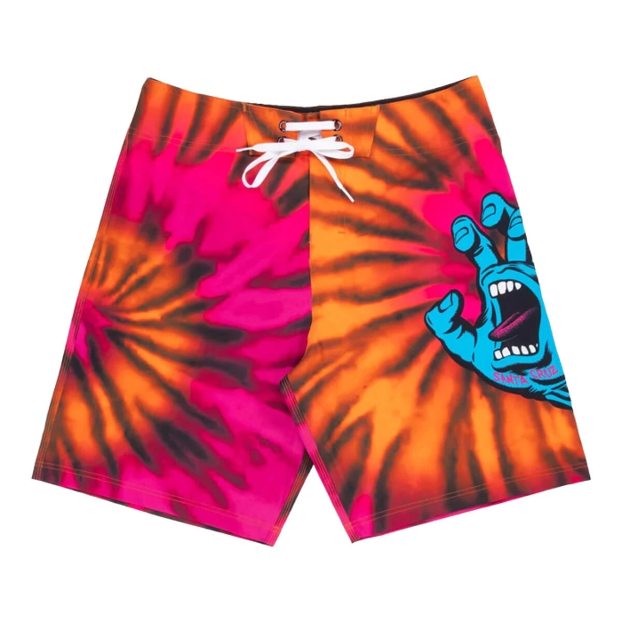 SANTA CRUZ SCREAMING HAND BOARDSHORT 20" PINK/ORANGE TIE DYE 32