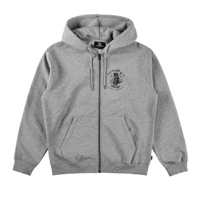 VOLCOM CATASTROPHY ZIP PULLOVER HEATHER GREY XL