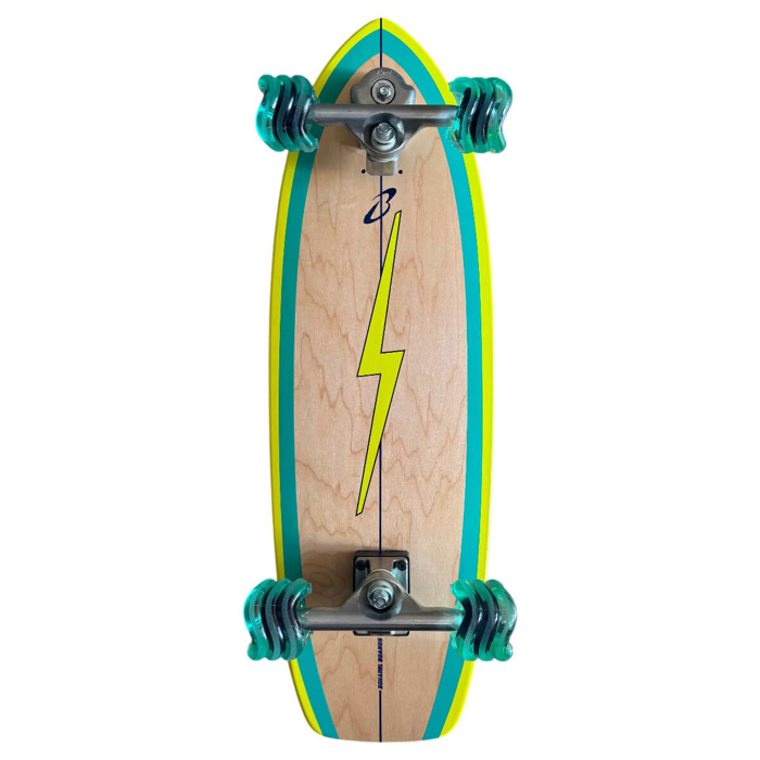 BOHANEL BOARDS NEON GREEN SQUASH 33" SURFSKATE COMPLETE MULTI 33"