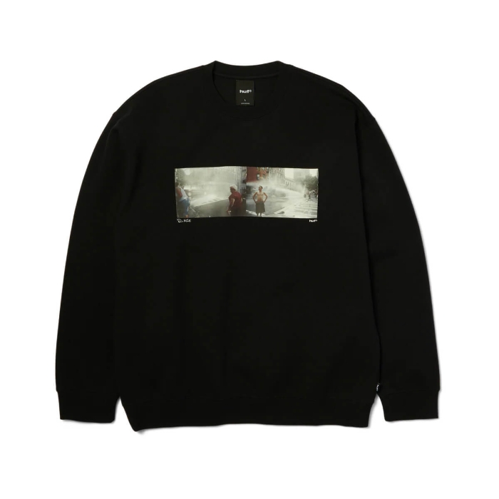 HUF LOST MY WAY HOME CREW PULLOVER BLACK M