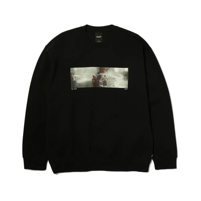 HUF LOST MY WAY HOME CREW PULLOVER BLACK M