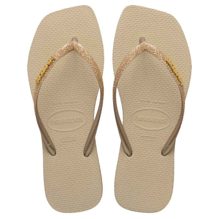 HAVAIANAS SLIM SQUARE SPARKLE SAND GREY 35/36