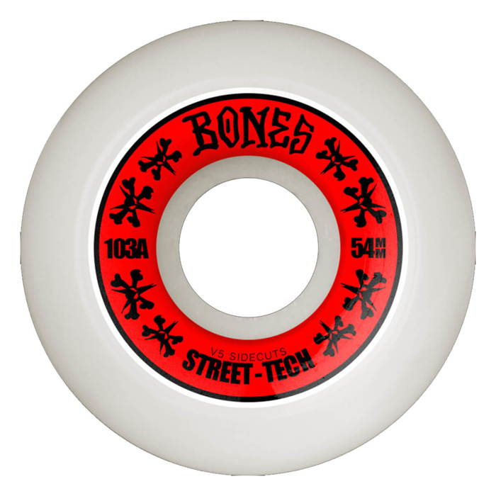 BONES STREET TECH FORMULA 54MM V5 SIDECUTS 103A WHITE 54MM