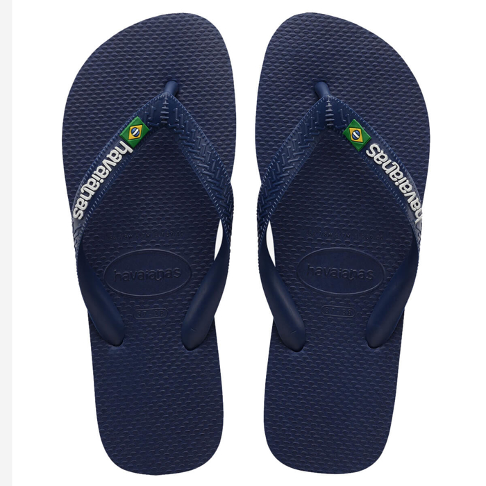 HAVAIANAS BRASIL LOGO NAVY BLUE 45/46