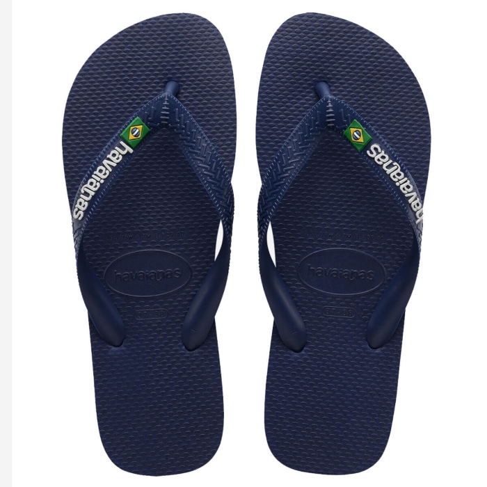 HAVAIANAS BRASIL LOGO NAVY BLUE 45/46