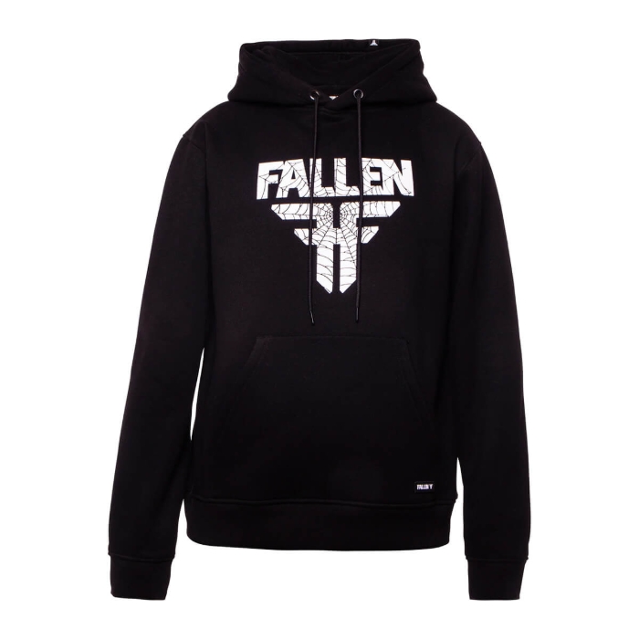 FALLEN INSIGNIA HOODIE PULLOVER BLACK/WEB L