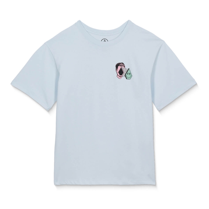 VOLCOM AURA T-SHIRT LIGHT BLUE ACID XL
