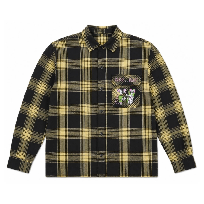 VOLCOM FA OZZY PLAID LS SHIRT MUSTARD M