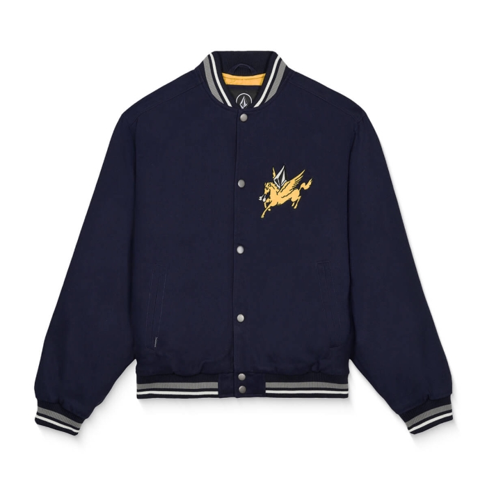 VOLCOM FLYING MACHINES BOMBER JACKET NAVY L