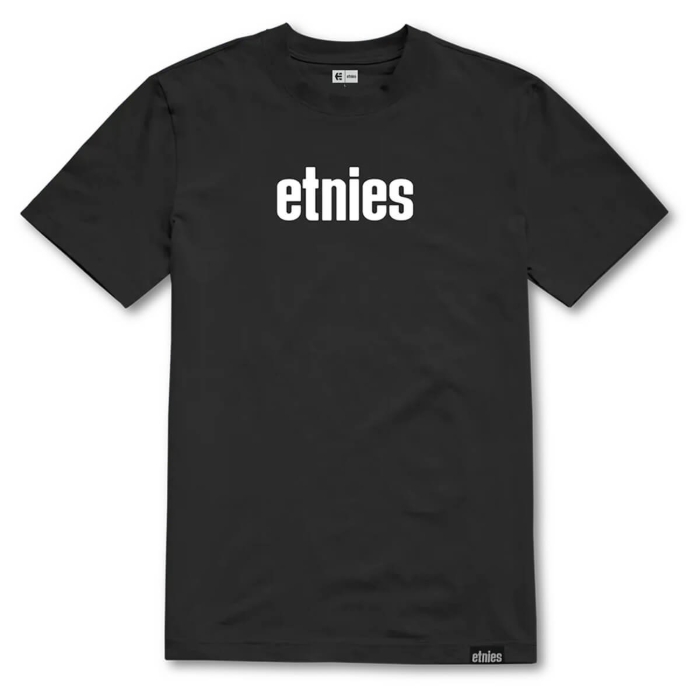 ETNIES WORDMARK T-SHIRT BLACK/WHITE XXL