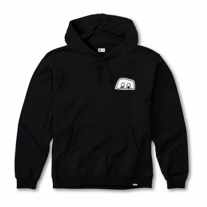 ETNIES ETNIES X FOS HOODIE PULLOVER BLACK/WHITE XL