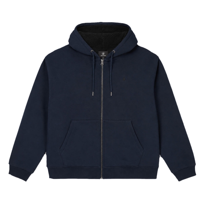 VOLCOM SINGLE STONE LINED ZIP HOODIE MARINE S