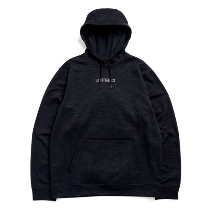 BURTON OAK HOODIE PULLOVER TRUE BLACK HEATHER M