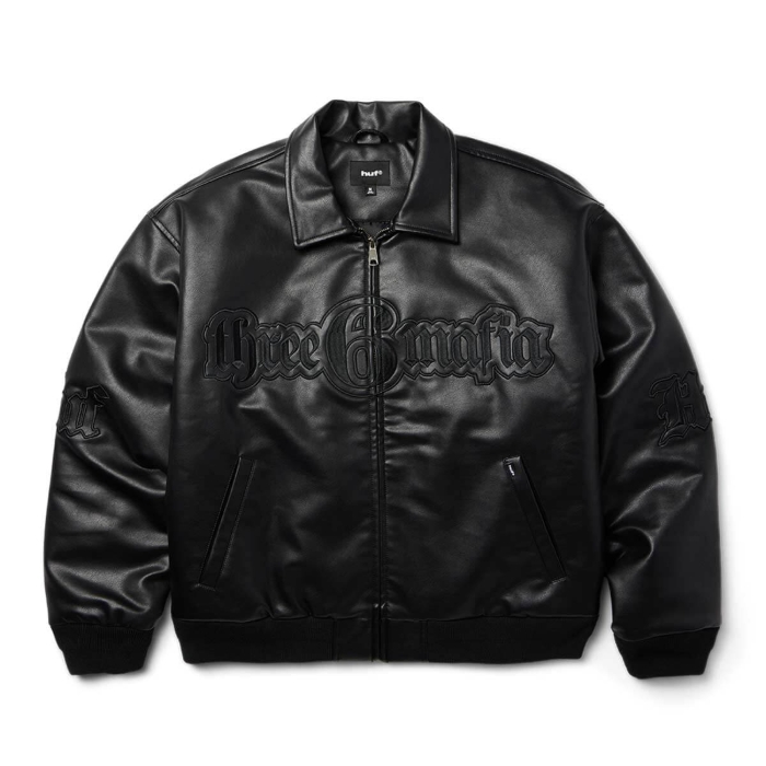 HUF THREE 6 MAFIA JACKET BLACK M