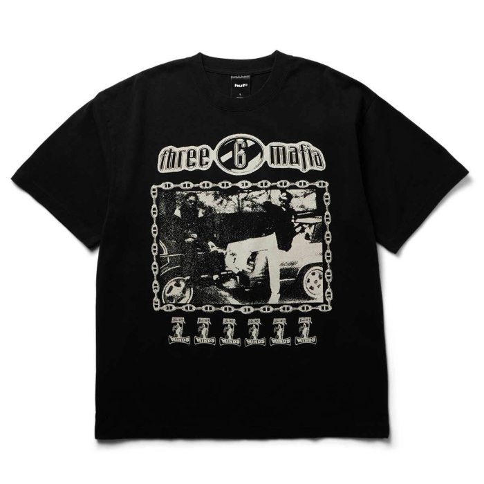 HUF MOST KNOWN UNKNOWN T-SHIRT WASHED BLACK M