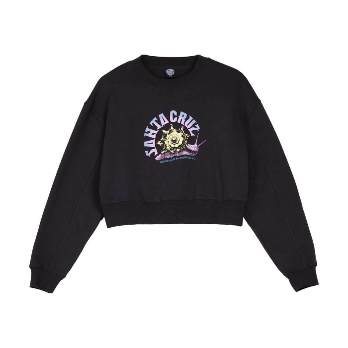 SANTA CRUZ STAR SNAIL CREW PULLOVER BLACK WASH 8