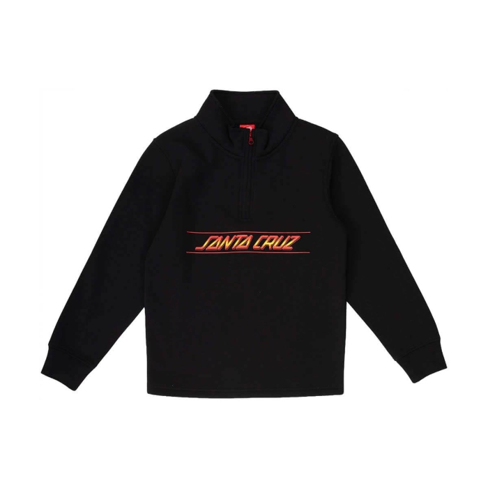 SANTA CRUZ YOUTH CLASSIC FADE 1/4 ZIP PULLOVER BLACK 8-10