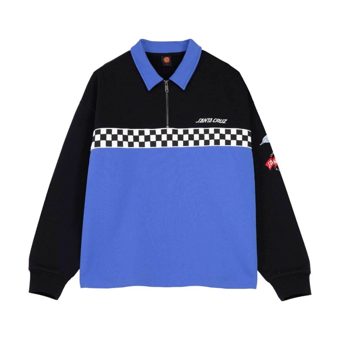 SANTA CRUZ PODIUM 1/4 ZIP CREW BLACK/SAPPHIRE M