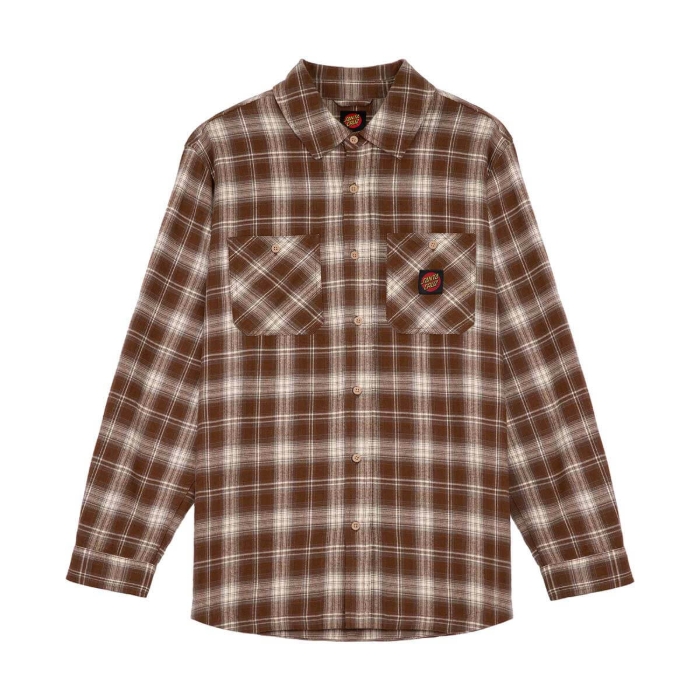 SANTA CRUZ APEX SHIRT BROWN CHECK XL