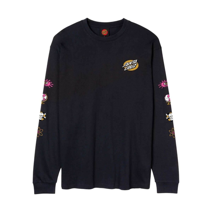 SANTA CRUZ KNIBBS CRYPTIC LS T-SHIRT BLACK S