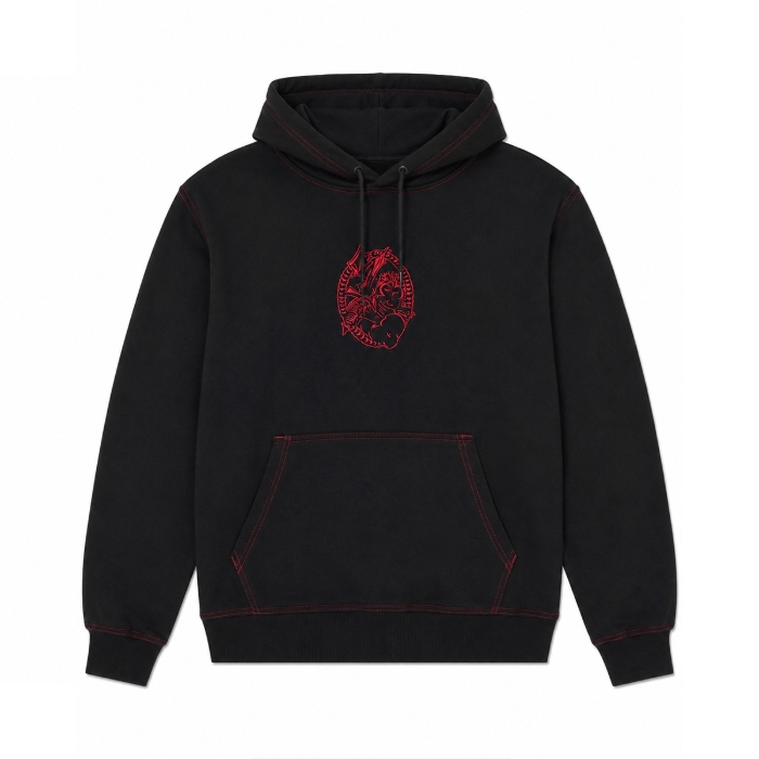 VOLCOM FOR THE STONE HOODIE PULLOVER BLACK XL