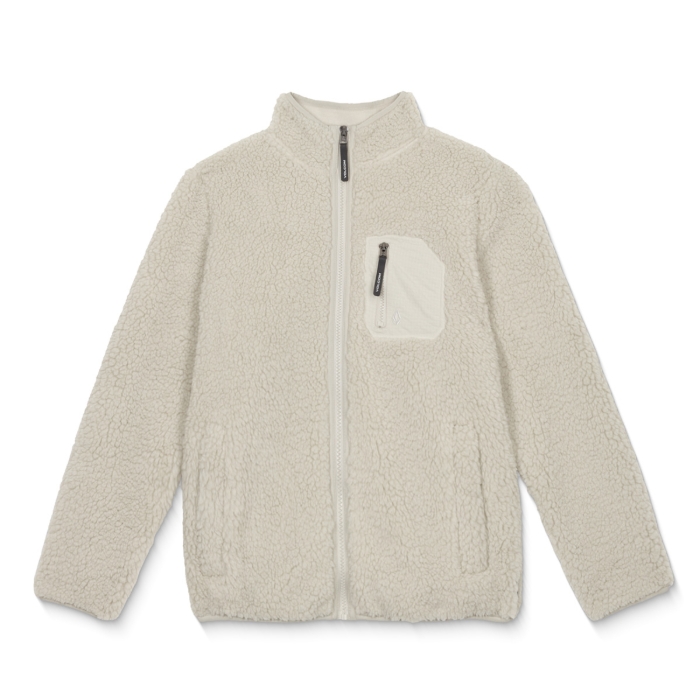 VOLCOM MUZZER FUZZAR ZIP FLEECE STONE S