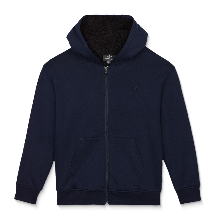 VOLCOM SINGLE STONE LINED ZIP HOODIE MARINE S